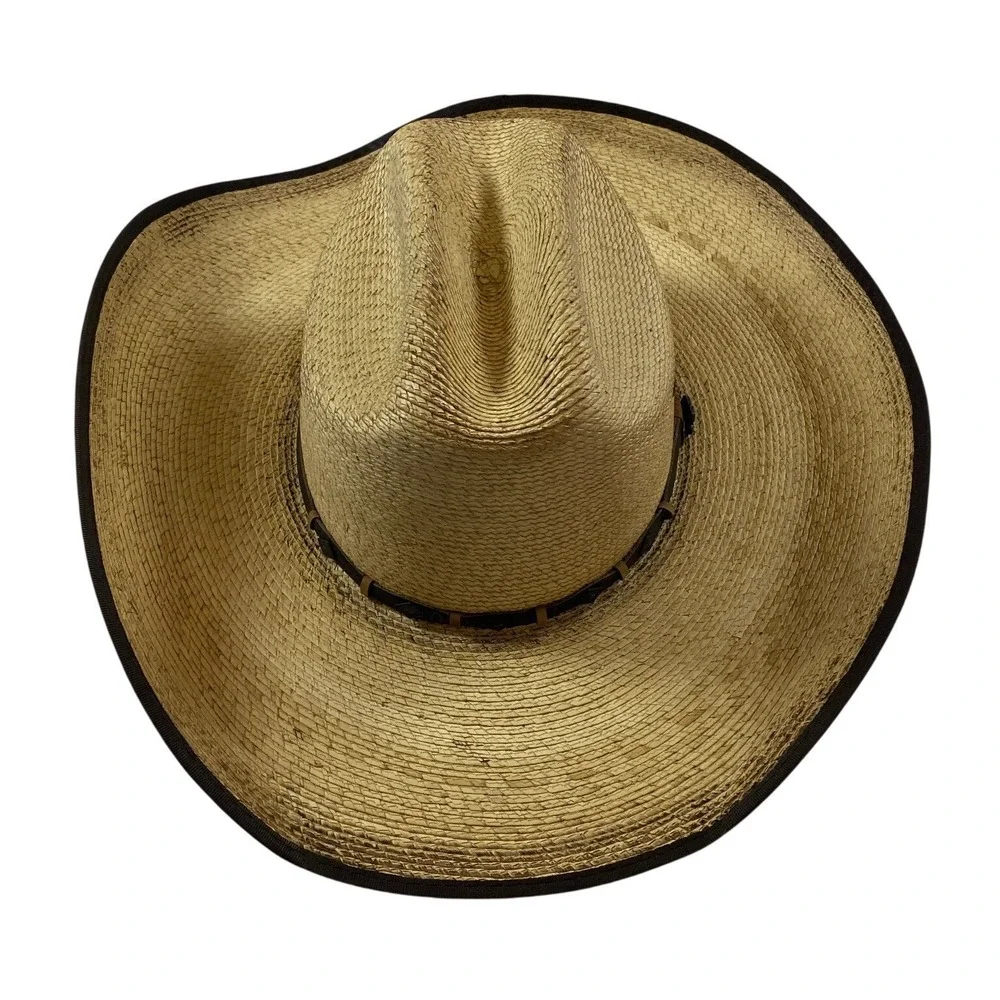 Justin‎ 20X Straw Cowboy Hat Natural Tan Western Wide Brim Made in Mexico 7 1/4